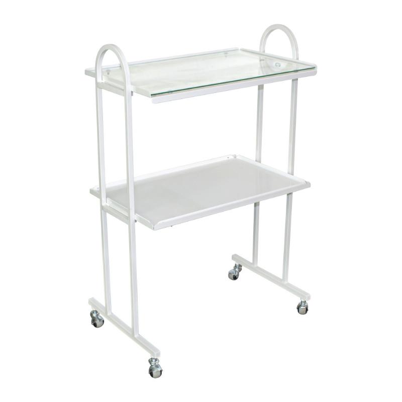 Столик інструментальний СІ-4 (полиці метал / скло) (Медпромсервіс)